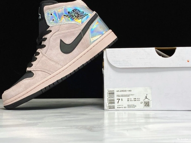 Rep TBK (W) Iridescent Mid Dirty Powder Jordan Air BQ6472-602 1 0726